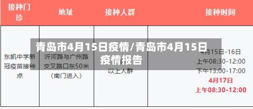 青岛市4月15日疫情/青岛市4月15日疫情报告-第2张图片