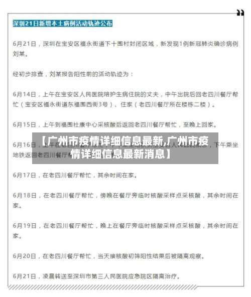 【广州市疫情详细信息最新,广州市疫情详细信息最新消息】-第1张图片
