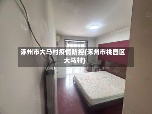 涿州市大马村疫情防控(涿州市桃园区大马村)-第1张图片
