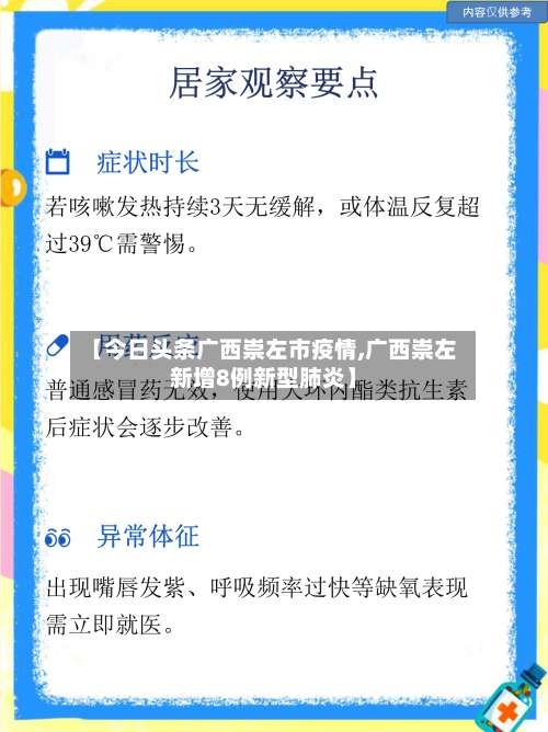 【今日头条广西崇左市疫情,广西崇左新增8例新型肺炎】-第1张图片
