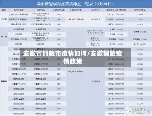 安徽省铜陵市疫情如何/安徽铜陵疫情政策-第1张图片